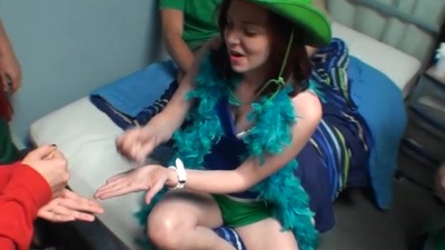 Stunning chicks are admiring studs lovesticks during